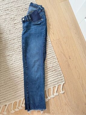 DL1961 Dark Blue Maternity Jeans with Stretch Panel